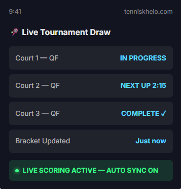 Live Tournament Draw